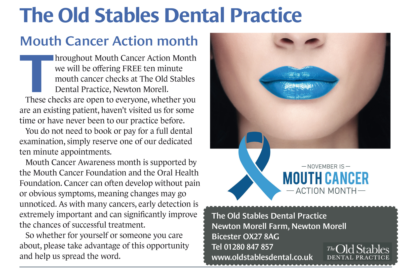The Old Stables Dental Practice OctNov26